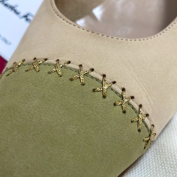 Salvatore Ferragamo Shoes - Ferragamo olive/cream suede